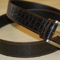 Ceinture en cuir de crocodile