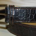 Ceinture en cuir de crocodile